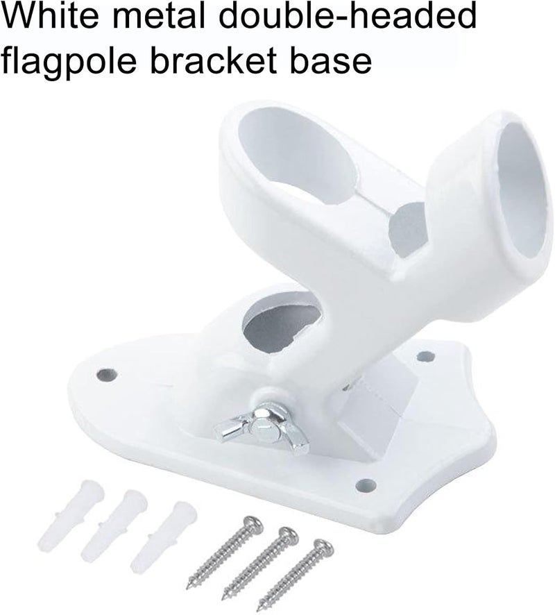 ويوبلز حامل سارية علم متعدد الأوضاع، مصنوع من سبائك الألومنيوم، قابل للتعديل، يُثبت على الحائط، مطلي بمادة مقاومة للصدأ، دعامة تثبيت قوية ومقاومة للصدأ - Image 2