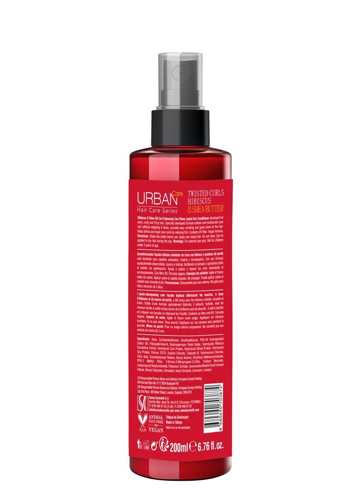 Urban Care Urban Care Twisted Curls Hibiscus & Shea Butter Leave In Conditioner Spray (2 Phase)  - Image 3