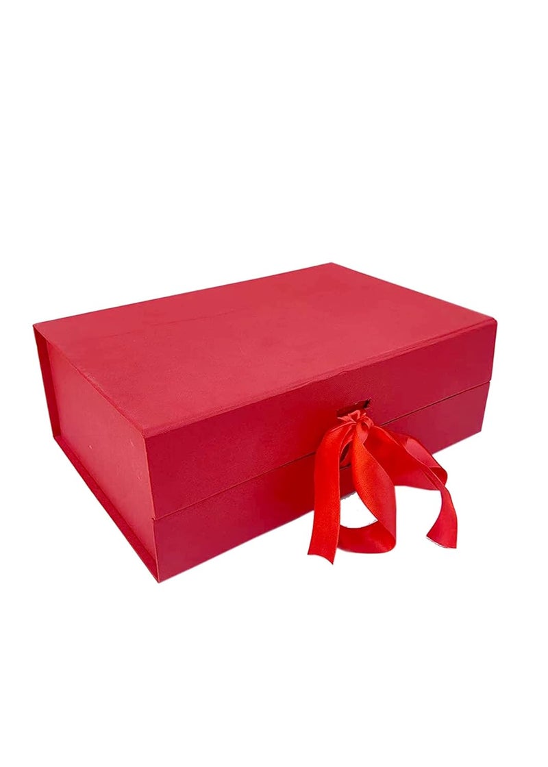 ACL Creations Cardboard Gift Box for Wedding Packaging Birthday Hamper Diwali Hampers Corporate Gifting Hamper Box With Magnet Ribin Red Color