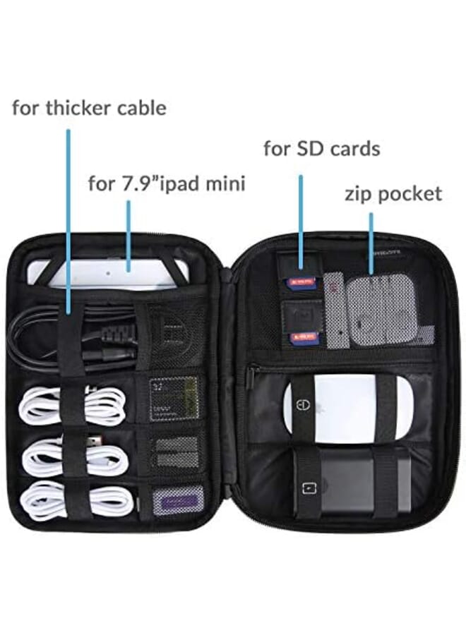 BAGSMART Electronic Organizer Travel Cable Organizer Electronics Accessories Cases For 7.9’’ Ipad Mini Cables Chargers Usb Sd Card - Image 3