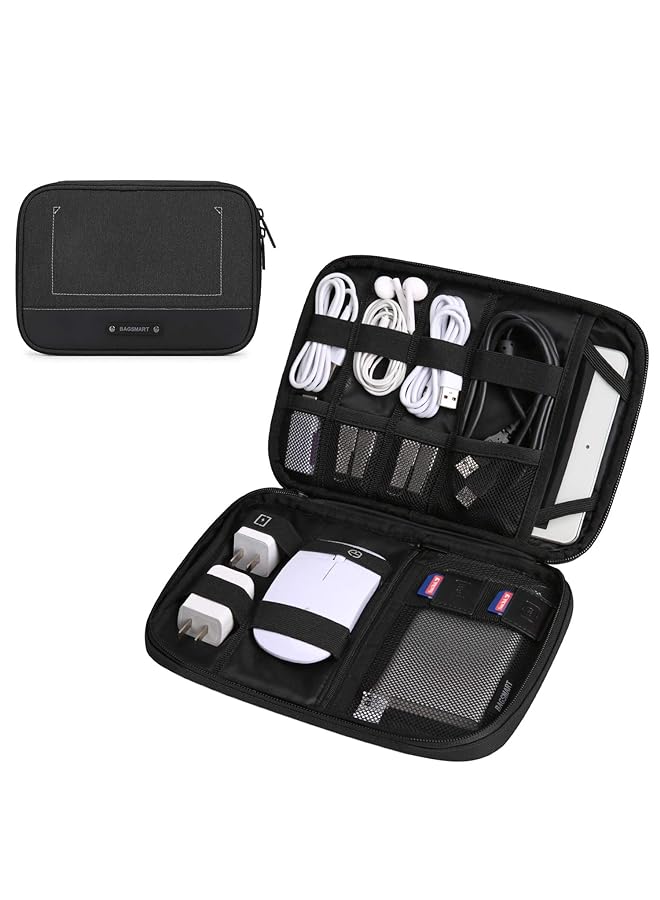 BAGSMART Electronic Organizer Travel Cable Organizer Electronics Accessories Cases For 7.9’’ Ipad Mini Cables Chargers Usb Sd Card - Image 1