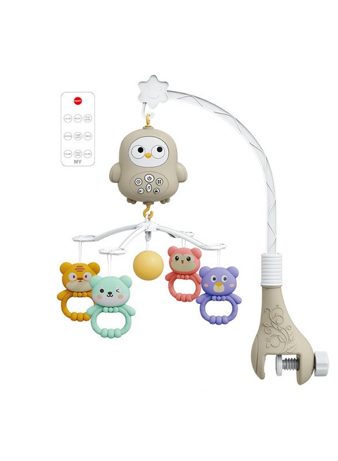 Gasin Remote Control Baby Crib Mobile Rattle, Star Projection, 400 Melodies + 3 Nursery Rhymes, 360° Rotating Lights, Newborn Sleep Soother (Fits 1.2-3.8cm Cribs) - Image 1