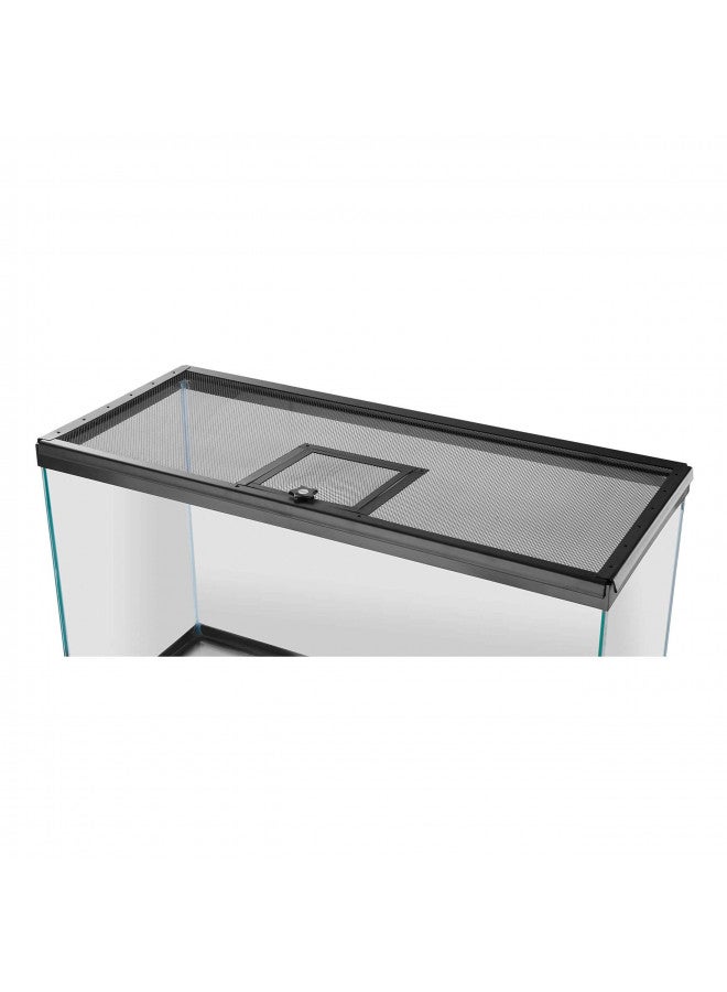 Zilla Pet Reptile Terrarium Fresh Air Screen Cover with Hinged Door 20" x 10" - Image 1