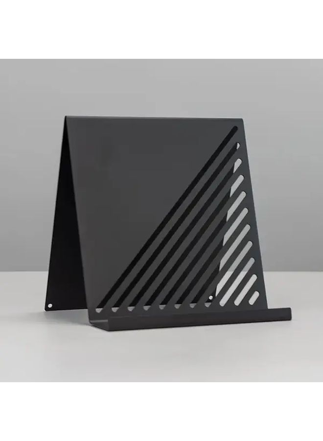 Sturdy Iron Reading Stand With Adjustable Height And Angle Black Multi Use Book Holder For Cookbooks Ipad Phones Textbooks Magazines Music Books Desk Organizer For Home Or Office Use - Image 5