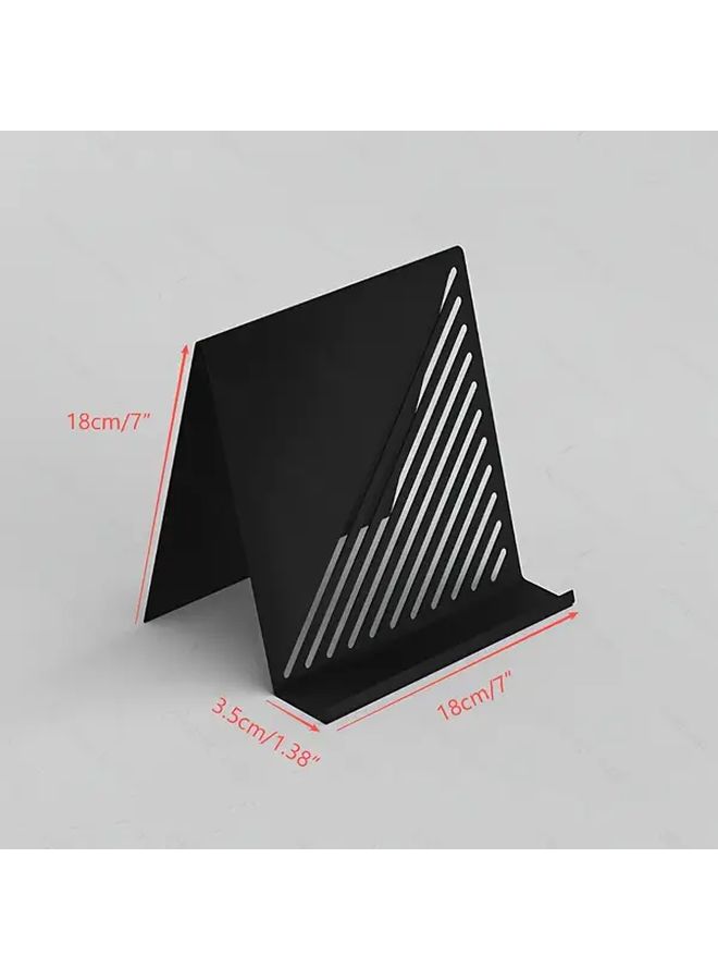 Sturdy Iron Reading Stand With Adjustable Height And Angle Black Multi Use Book Holder For Cookbooks Ipad Phones Textbooks Magazines Music Books Desk Organizer For Home Or Office Use - Image 3