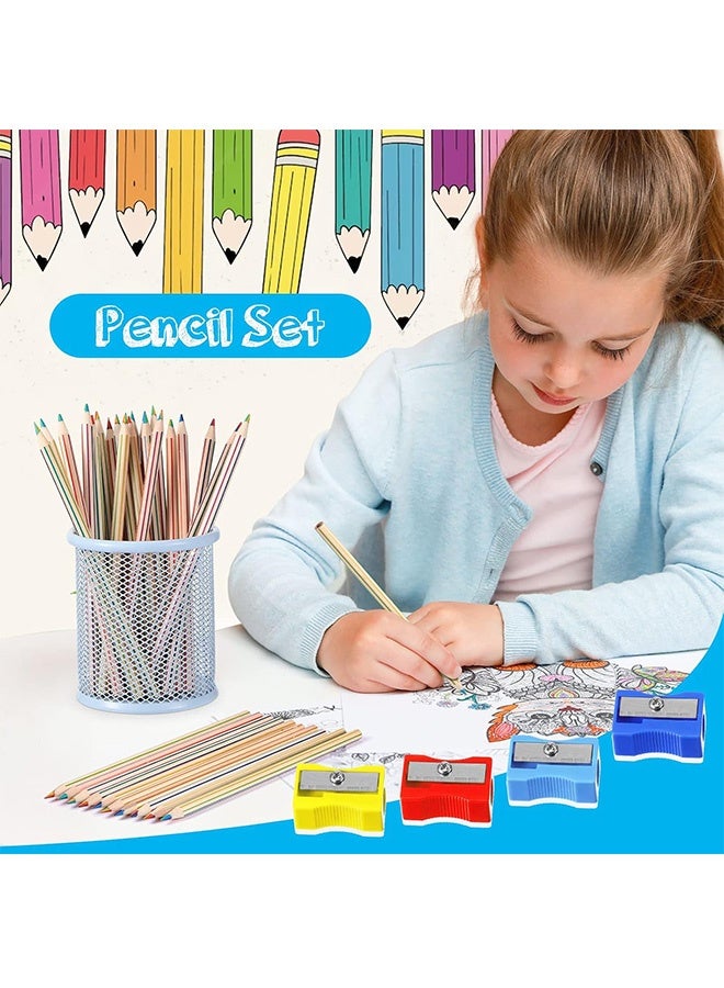 GD 20 PCS Rainbow Pencils, 7 in 1 Rainbow Colored Pencils for Kids, Fun  7 Color in 1 Wooden Rainbow Pencils for Art Drawing Color Pencils - Image 5
