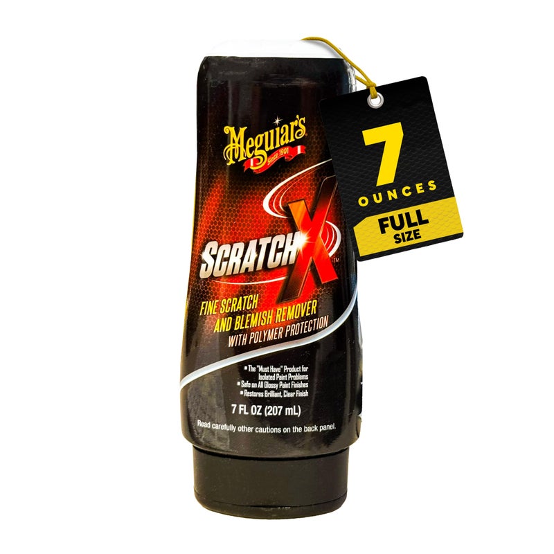 ميجواير Meguiar's ScratchX Car Paint Scratch Remover, 207ml – New Formula with Micro-Abrasive Technology for Quick & Safe Removal of Fine Scratches, Swirls & Blemishes, Clear Coat Safe, Adds Wax Protection - Image 1