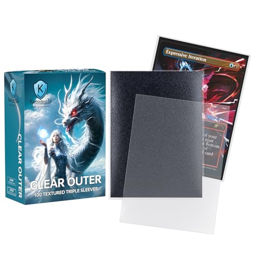 Katomula 100CT Outer Sleeves Oversize MTG Card Sleeves for Double Sleeving Triple Sleeving Clear Matte Card Sleeves for Magic The Gathering PKM 69 94mm - Image 1
