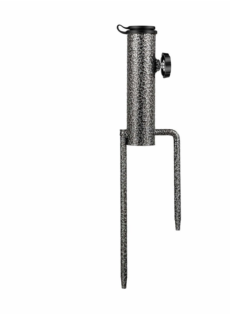 Excefore - Beach Umbrella Sand Anchor, Steel Anchor Beach Umbrella Heavy Duty Metal Ground Grass Auger Holder Stands for Outdoor Summer Beach Garden Lawn Yard for Use in Flag, Umbrella, Fishing Rod (Black) - Image 1