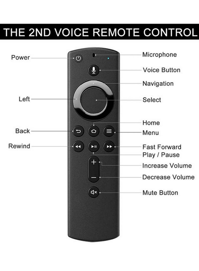 1PCS L5B83H Replacement Voice Remote Control for Fire TV Stick 4K Bluetooth Compatible Smart TV Remote with Alexa Power/Volume/Mute Buttons Works with Fire TV Soundbar & AV Receiver  - Image 2