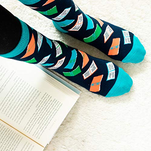 Lavley Book and Reading Socks for Adults - Funny Gifts for Reader - Unisex for Men and Women, One Size (US, Alpha, One Size, Regular, Regular, So Many Books So Little Time) - Image 4