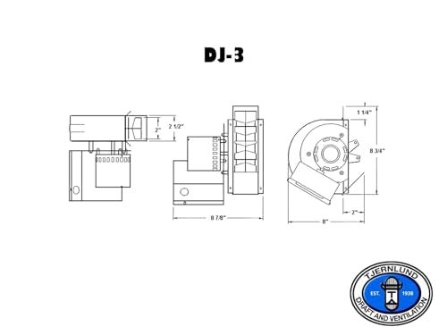 Tjernlund DJ-3 Inline Draft Inducer Fan for Vertical Vent Systems for All Fuels - Image 3