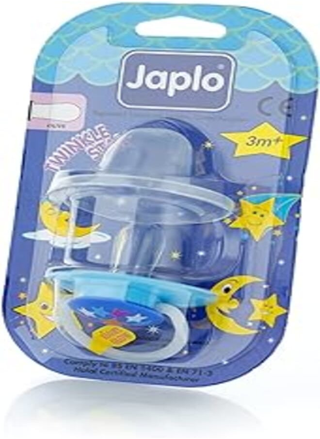 Japlo Japlo twinkle star olive soother m+3, with cover (pacifier) 