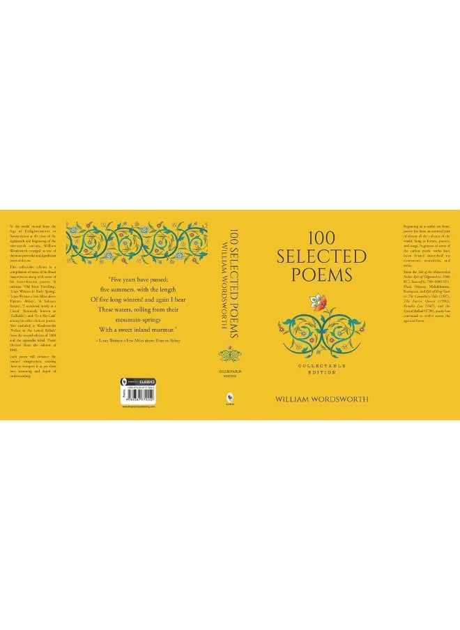 100 Selected Poems, William Wordsworth: Collectable Hardbound edition [Hardcover] WILLIAM WORDSWORTH  - Image 2