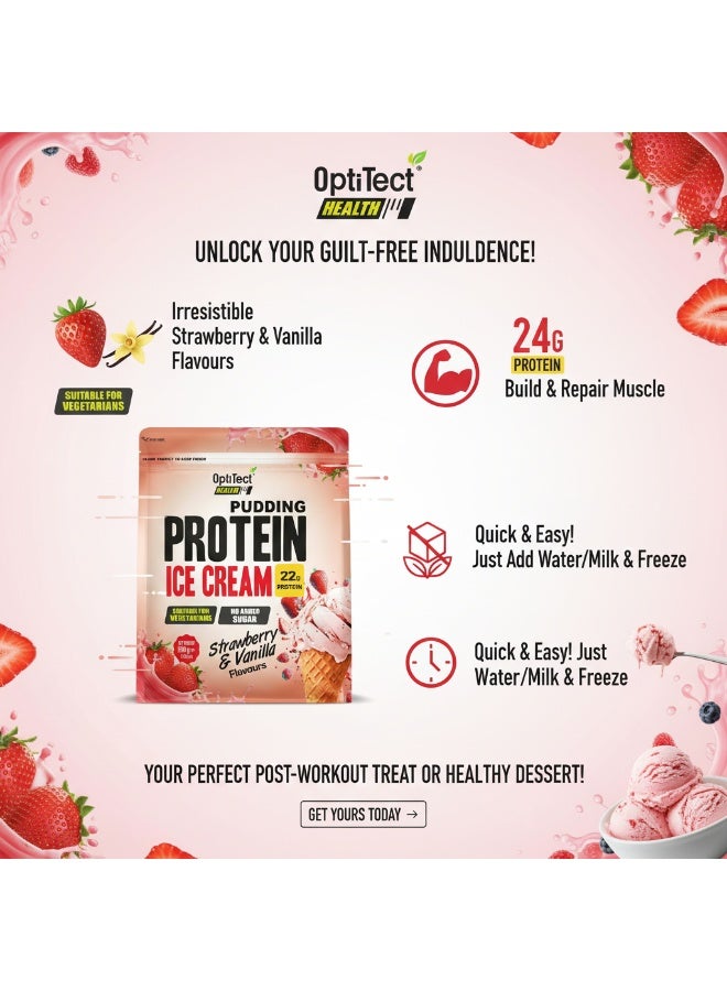 أوبتيتيكت مزيج بودنغ البروتين الصحي والآيس كريم، بنكهة الفراولة، ٥٠٠ غرام | حلوى غنية بالبروتين | بدون إضافة سكر - Image 3