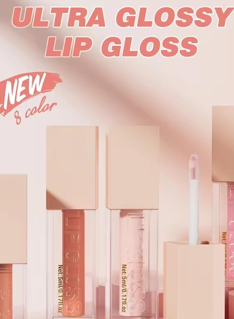 HelloKiss Ultra Glossy Lip Gloss Moisturizing Plump Moist Soft Lip Lifter Gloss Light Fine Texture Lipstick Lip Color Lip Oil Lip Gloss Plumper Volumizing lip Makeup Lip Gloss Oil 05 - Image 5