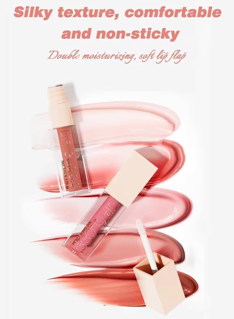 HelloKiss Ultra Glossy Lip Gloss Moisturizing Plump Moist Soft Lip Lifter Gloss Light Fine Texture Lipstick Lip Color Lip Oil Lip Gloss Plumper Volumizing lip Makeup Lip Gloss Oil 05 - Image 3