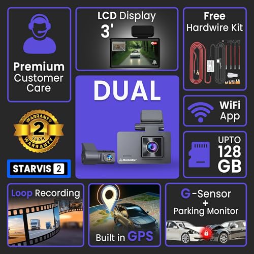 Autofy V50 Car Dash Camera 4K Ultra HD (8MP) Front 2K QHD (4MP) Rear STARVIS 2 IMX415 Sensor Dual Channel Super Capacitor Night Vision 24H Parking Monitor G-Sensor (Free Acc Kit & 24 Months Warranty) - Image 3
