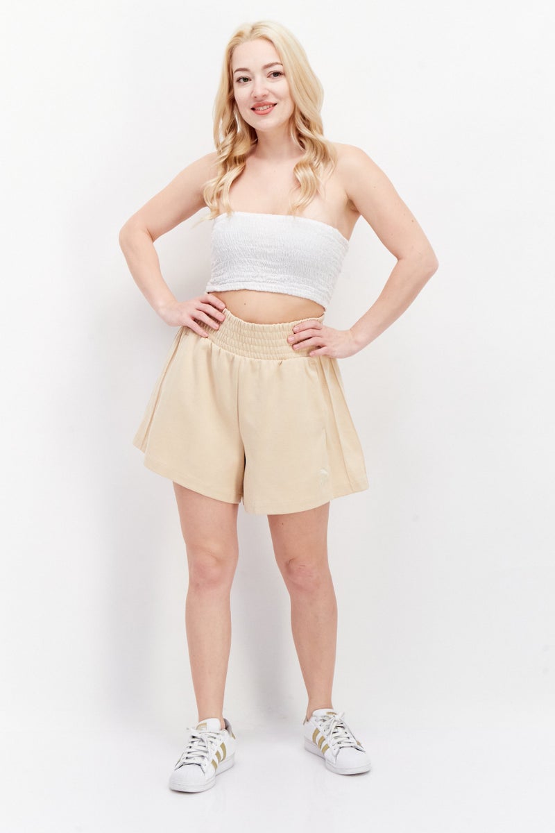 PUMA Women Sportswear Fit Training Shorts, Beige - Image 2