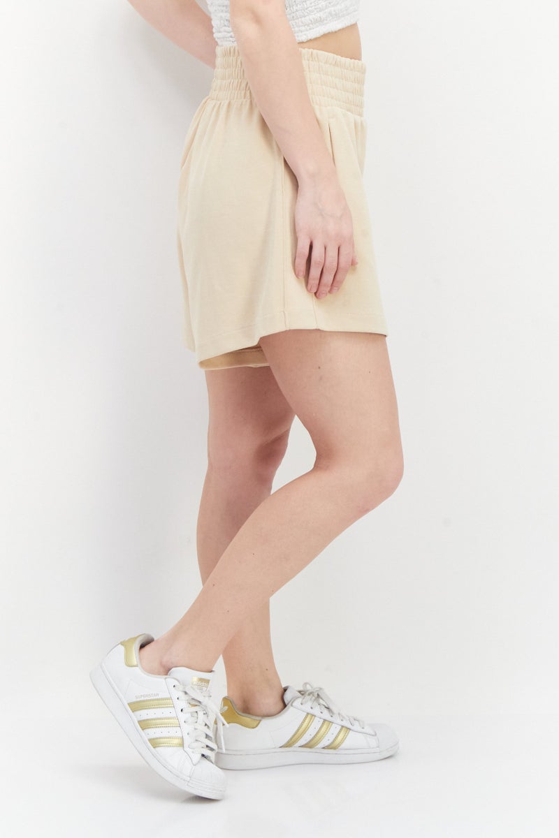 PUMA Women Sportswear Fit Training Shorts, Beige - Image 4