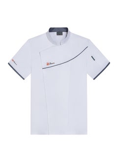 NIBEMINENT Chef Overalls Short Sleeve Men's Hotel High-End Restaurant Ding Room Breathable Summer Chef Tooling Baker Work Clothes  - Image 1