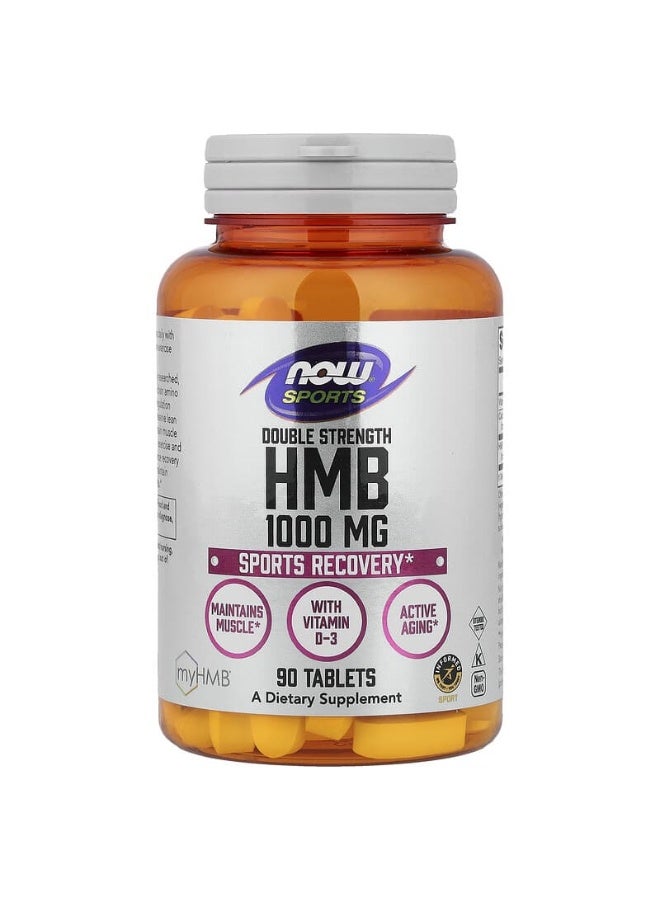 Now Foods HMB Double Strength Dietary Supplement 1000mg - 90 Tablets - Image 1