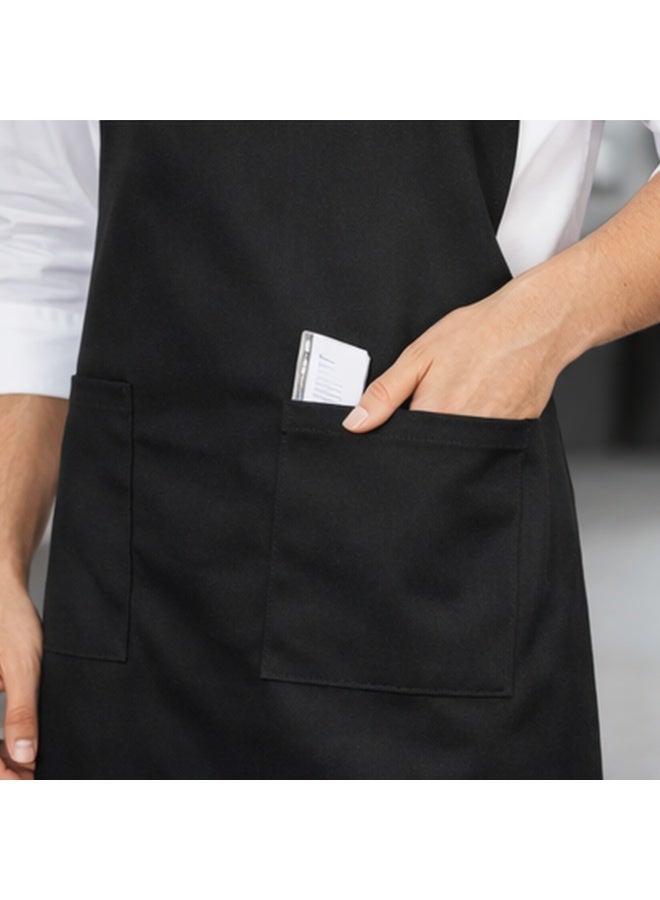 BharatHomes Long Black Polyester Apron – Professional Work Uniform for Restaurant, Hotel, Waiter, Waitress, Bartender, Lounge, Bistro & Diner Staff - Image 2