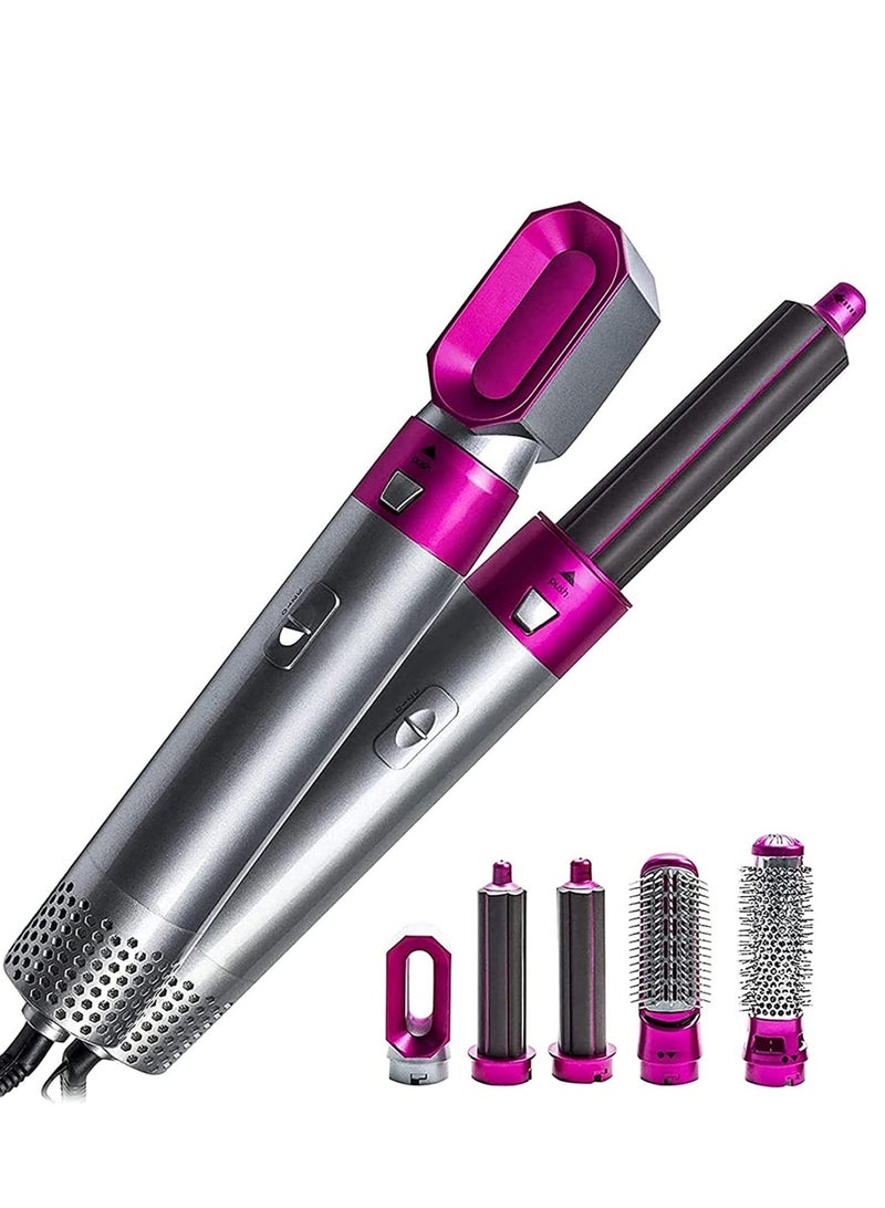 Curling Iron 5 in 1 multifunctional, hair dryer ,hair curler brush , hot air brush ,rotating brush portable - Image 1
