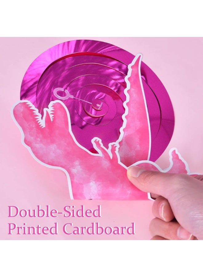 WERNNSAI Watercolor Dinosaur Party Hanging Swirl - 24Pcs Dinosaur Party Decorations for Girls Kids Birthday Baby Shower Foil Whirls Ceiling Streamers Spirals Dino Theme Party Supplies - Image 5