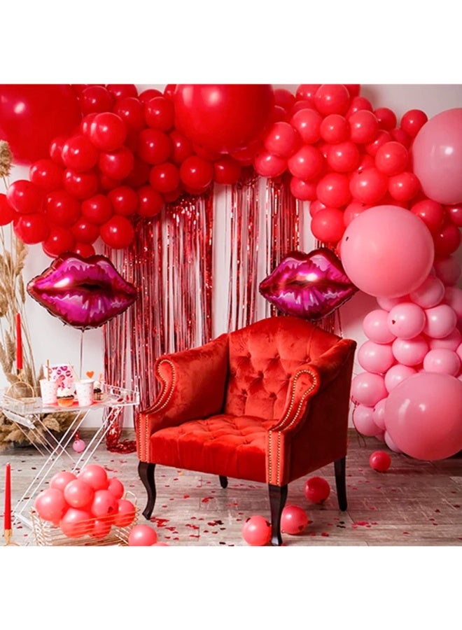 TOY GARDEN 50 PCS Chrome Metallic Red Balloons Latex Bulk Party Decorations Supply Kit High-Shine Glossy Balloons for Valentines Weddings Events - Image 3
