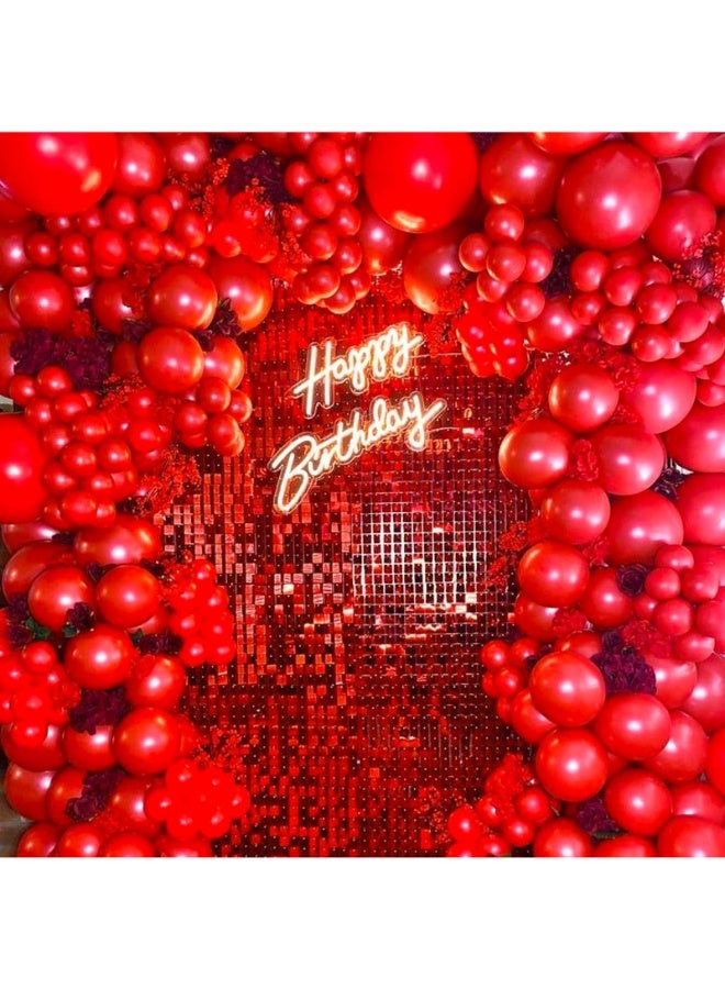 TOY GARDEN 50 PCS Chrome Metallic Red Balloons Latex Bulk Party Decorations Supply Kit High-Shine Glossy Balloons for Valentines Weddings Events - Image 5