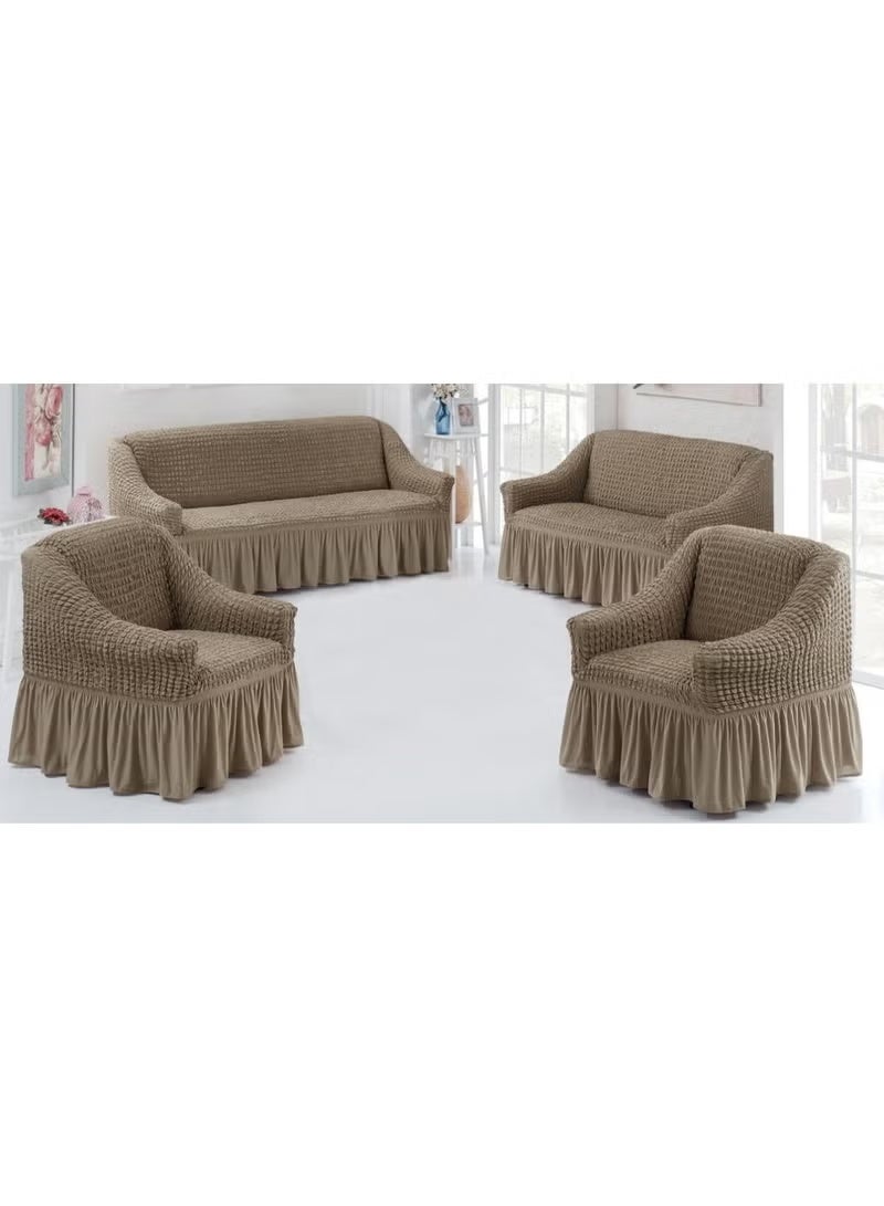 تلبيسات كنب وكراسي للمحافظه على نظافة كنبك جميله وراقيه الخامه قطن 100% طقم 4 قطع 1 ثلاثي 1 ثنائي2 مفرد