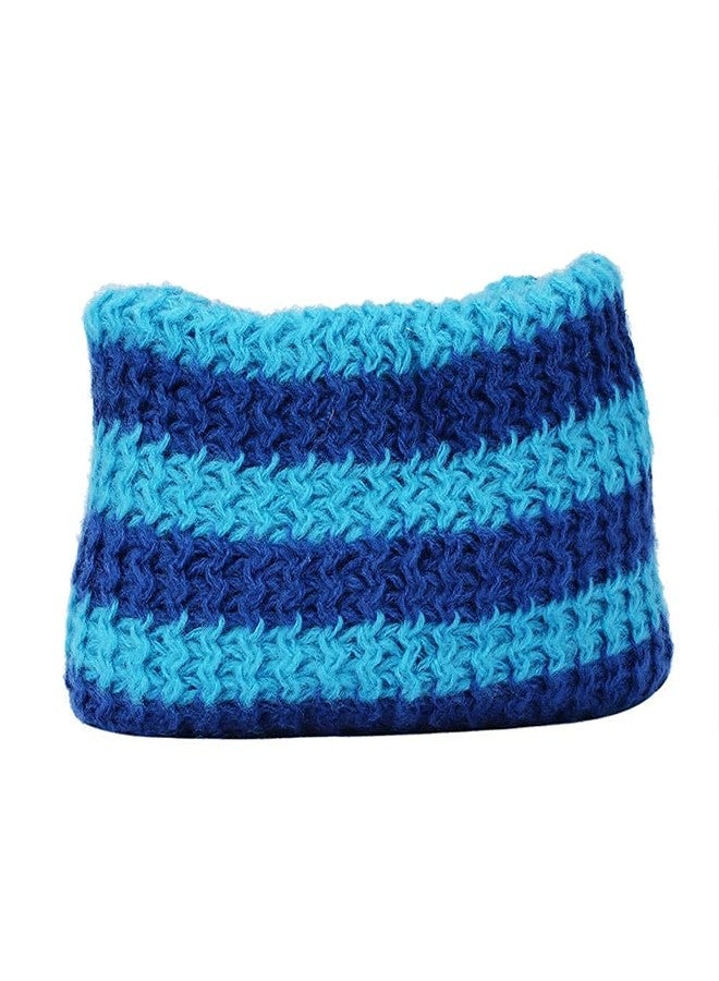 Krystle Baby Boys & Girls Winter Warm Knitting Woolen Bee Style Striped Hat & Scarf (Blue)-(1-4 Years) - Image 5