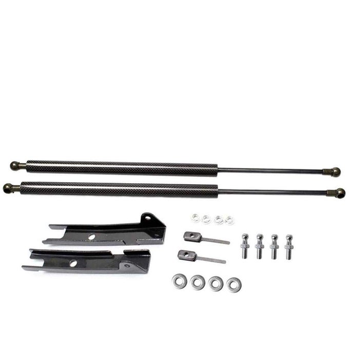 Lift Supports For Toyota Tacoma N300 2016-2021 Front Bonnet Hood Carbon Fiber Gas Charged Shock Dampers (2 Pcs)