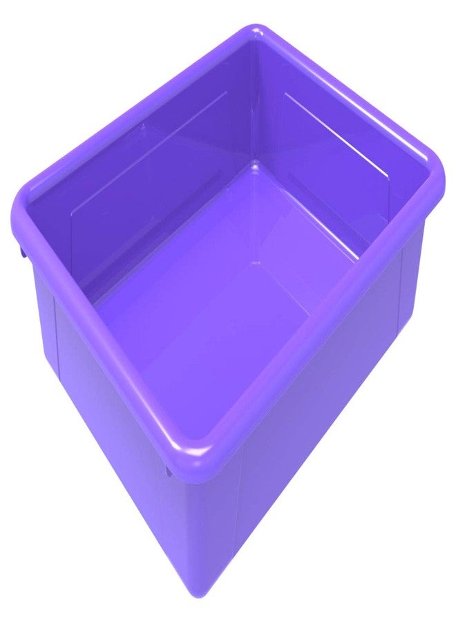 School Smart Sturdy Plastic Storage Tray, Multifunctional Design for Classroom, Home, and More, Letter Size, Violet