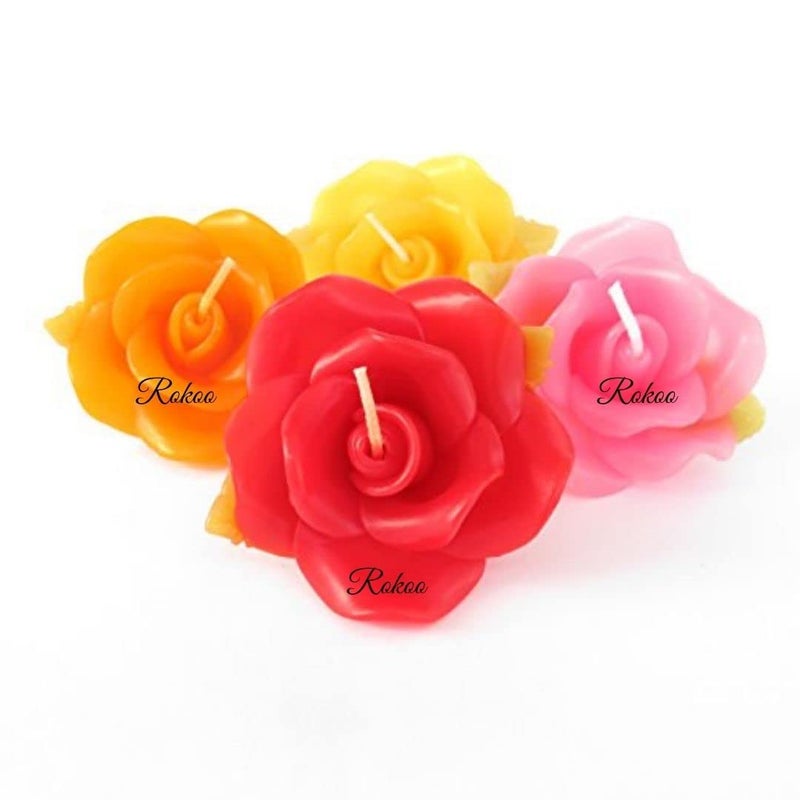 ROKOO Diwali Diya Decoration Floating Rose Flower Candle in Bulk | 12Pcs, Smokeless, Dripless & Long Lasting Candle | Water lamp Candles for Home, Pool, Weddings, Deepawali Decor, Cafe & Spa - Image 5