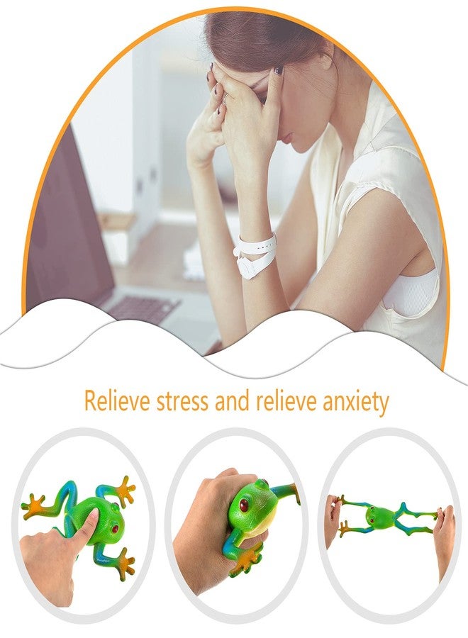 Chalyna 3 Pcs Passover Frog Toys Rubber Frogs for Kids Realistic Amphibian Figurines Simulation Animal Model Soft Stretchy Spoof Vent Stress Toy Animal Party Decor Passover for Relief Seder Gifts - Image 2