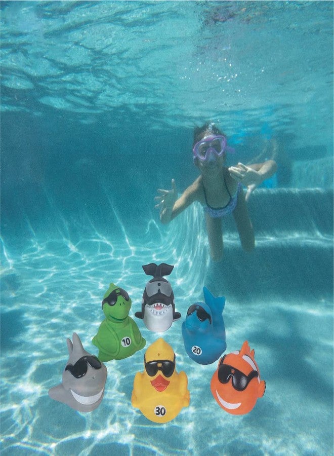GAME 44596-BB DivePals Ocean Friends 6-Piece Dive Characters Kids Pool Toy, Assorted - Image 2