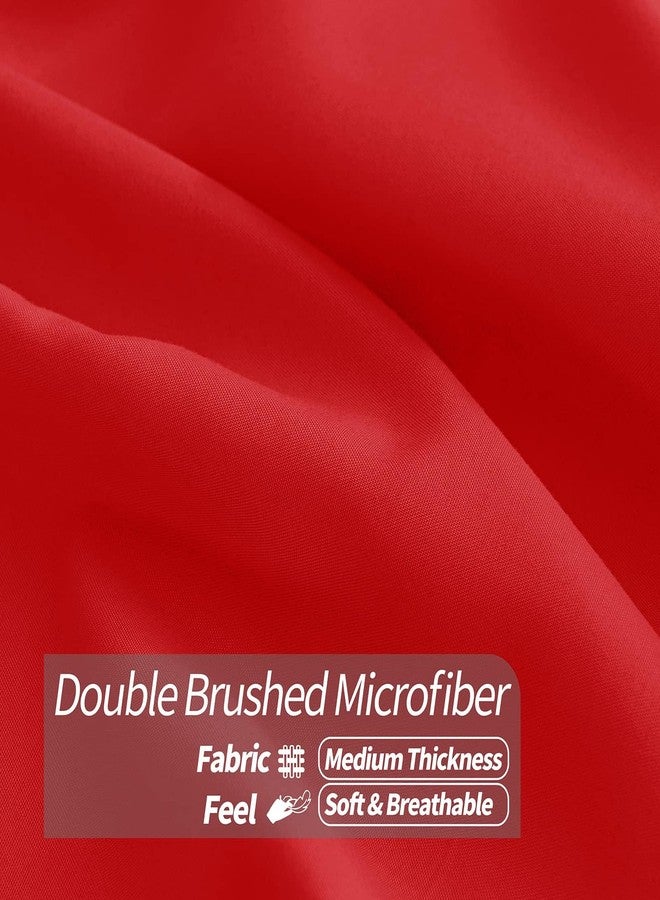 Ersmak 3 Piece Twin Bed Sheets Set - 1 Flat Sheet,1 Fitted Sheet and 1 Pillow Case, Super Soft Brushed Microfiber Bed Sheets with Deep Pocket, Luxury Bedding Set - Red - Image 4