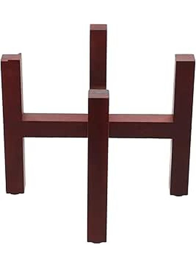 Nordic Solid Wood Plant Stand 16cm Diameter Square Legs Indoor Flower Pot Holder - Image 1