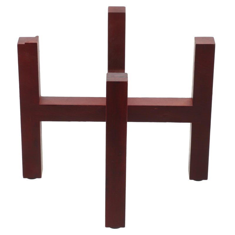 Nordic Solid Wood Plant Stand 16cm Diameter Square Legs Indoor Flower Pot Holder - Image 2