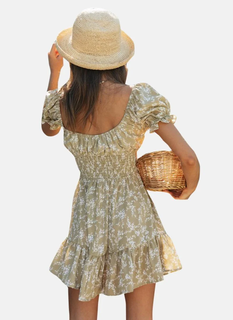YUNIQEE Floral Print Mini Dress