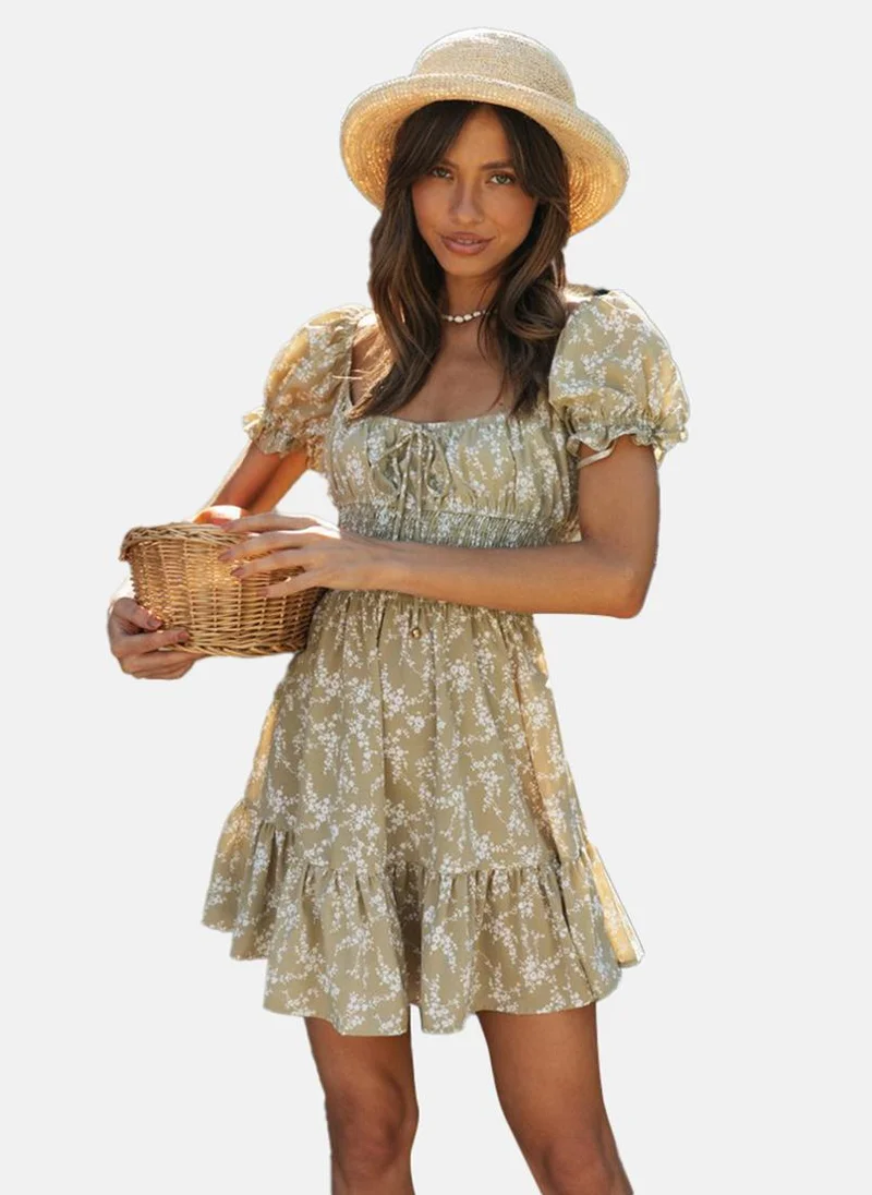 YUNIQEE Floral Print Mini Dress
