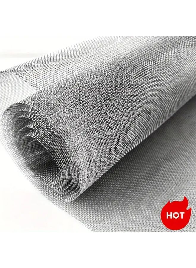 304 Stainless Steel Fine Mesh Wire Grey 39 37in x 78 74in Heavy Duty Metal Netting - Image 2