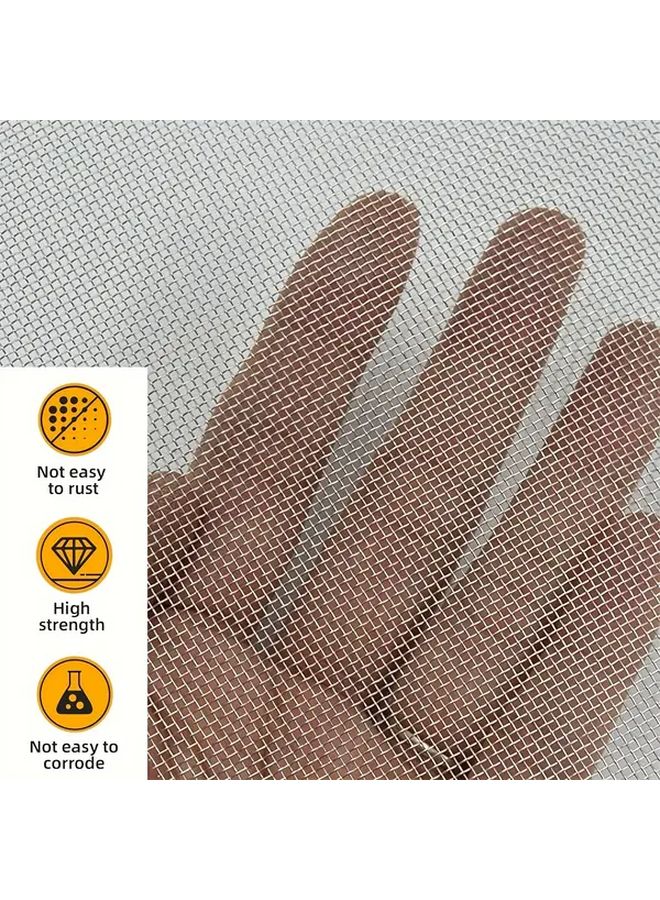 304 Stainless Steel Fine Mesh Wire Grey 39 37in x 78 74in Heavy Duty Metal Netting - Image 5