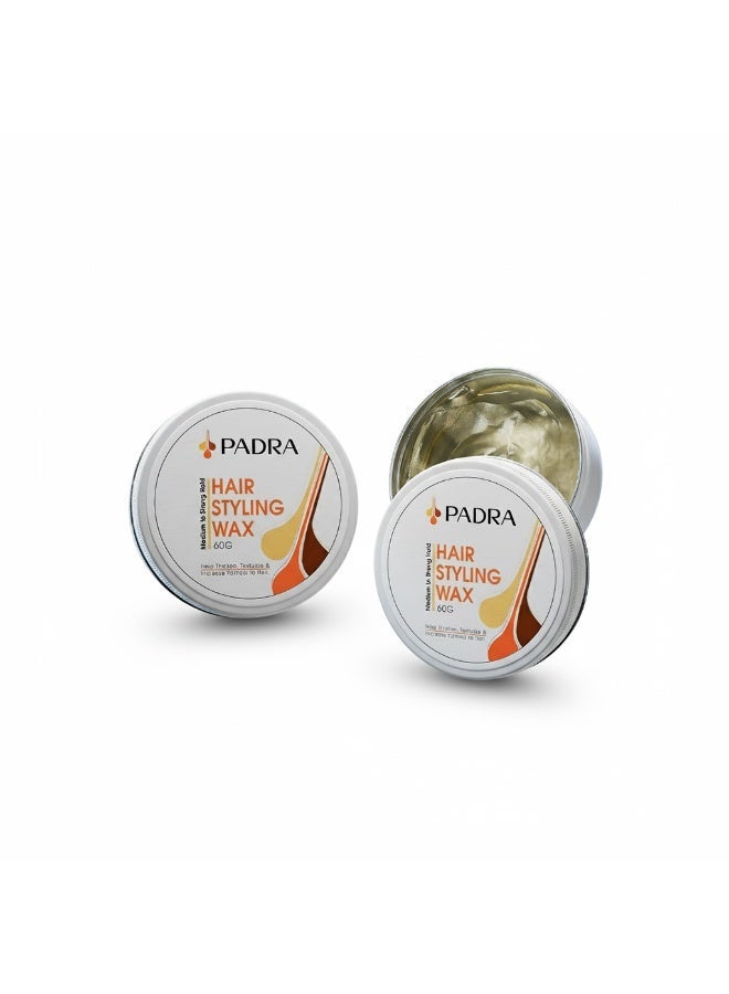 بادرا شمع تصفيف الشعر | تثبيت متوسط ​​إلى قوي | يساعد على تكثيف الشعر | يمنح الشعر ملمسًا وكثافةً، 60 غرامً للجنسين - Image 1