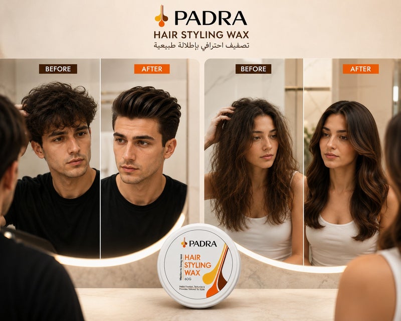 Padra Hair Styling Wax | Medium To Strong Hold | Help Thicken | Texturize & Increase Fullness To Hair 60G Unisex - Image 3