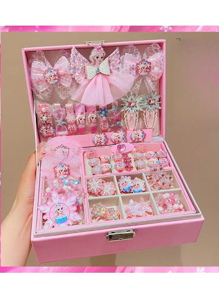 Princess Hair Accessories Gift Box Set, Girl's Exquisite Birthday Jewelry Box - Image 1