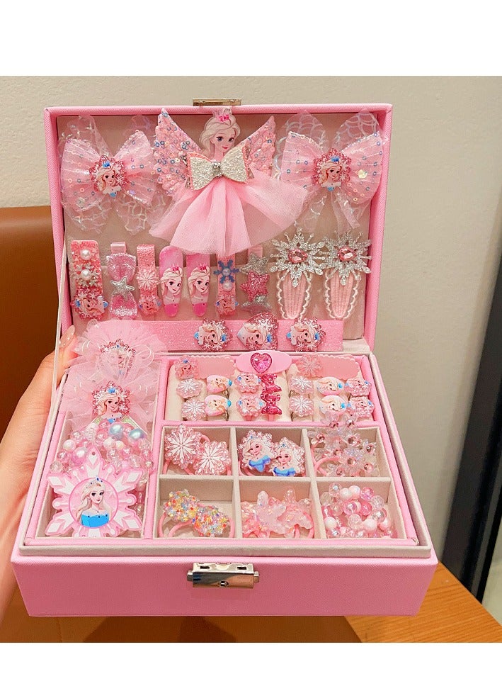 Princess Hair Accessories Gift Box Set, Girl's Exquisite Birthday Jewelry Box - Image 3