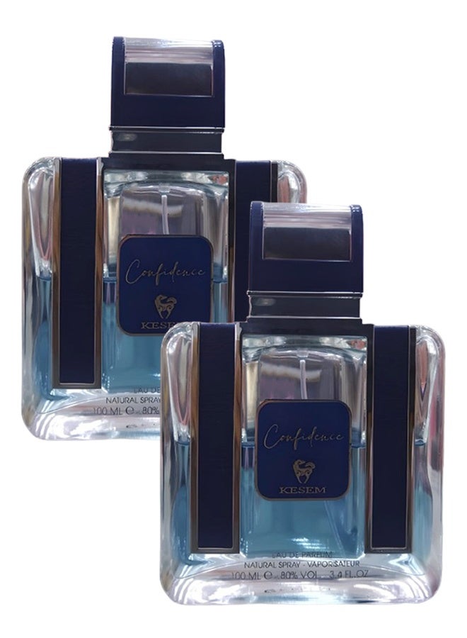 كيسم 2 قطع عطر كونفيدنس للرجال ١٠٠ مل - Image 1